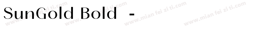 SunGold Bold字体字体转换